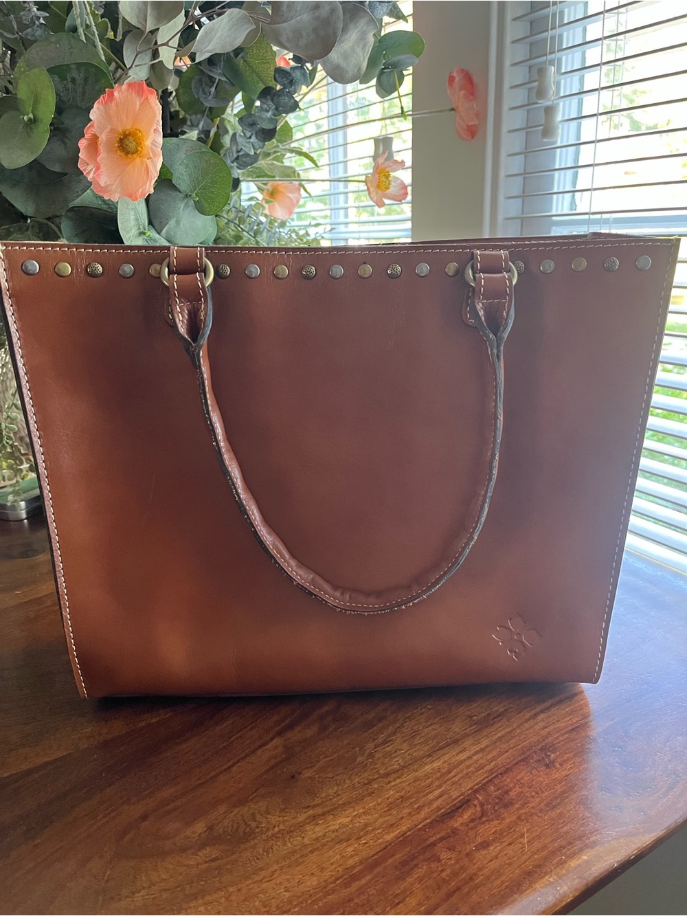 NWOT Patricia Nash Zancona Tote Heritage Tan Leather Bag - Picture 2 of 9